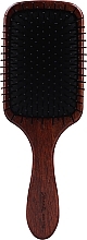 Square Hair Comb, bubinga wood, 24 cm - Janeke Bobinga Wood Hairbrush — photo N6