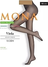 Women's Tights 'Viola', 15 Den, visone - MONA — photo N1