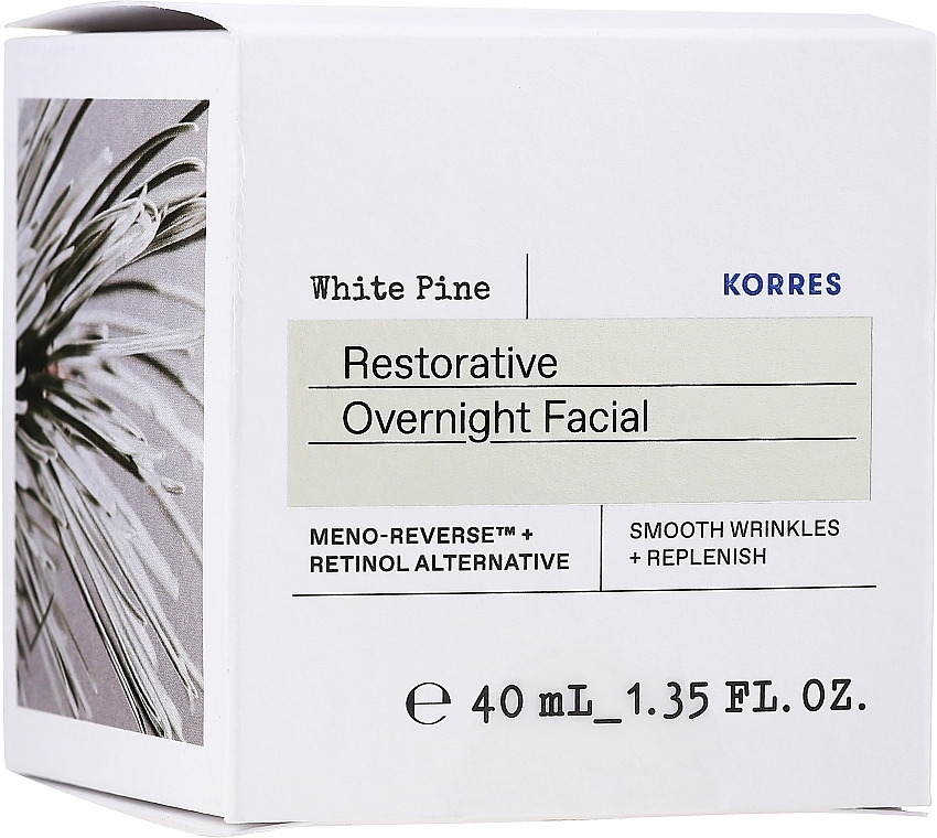 Replenishing Overnight Cream - Korres White Pine Restorative Overnight Facial — photo N2