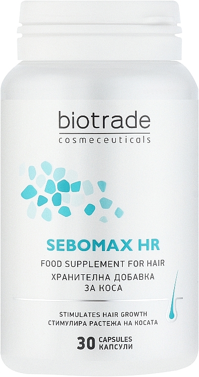 Food Supplement for Hair - Biotrade Sebomax HR Food Supplement For Hair — photo N1