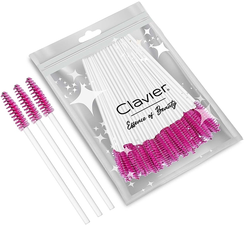 Lash & Brow Brush, pink and white - Clavier — photo N1