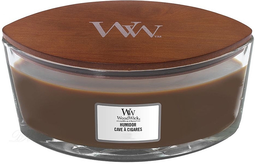 Scented Candle in Glass - WoodWick Humidor Ellipse Scented Candle — photo N1