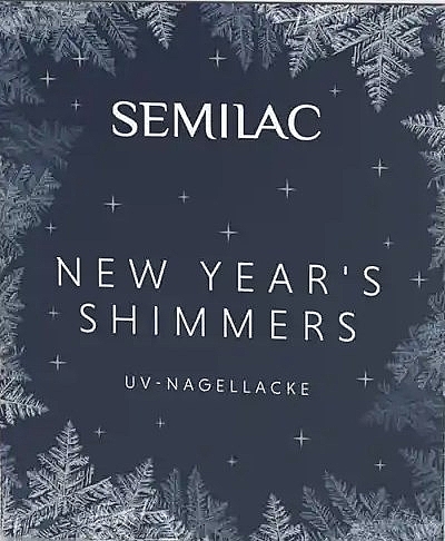 New Year Set - Semilac New Year's Shimmers Set (nail/oil/7ml + gel/2x7ml) — photo N1