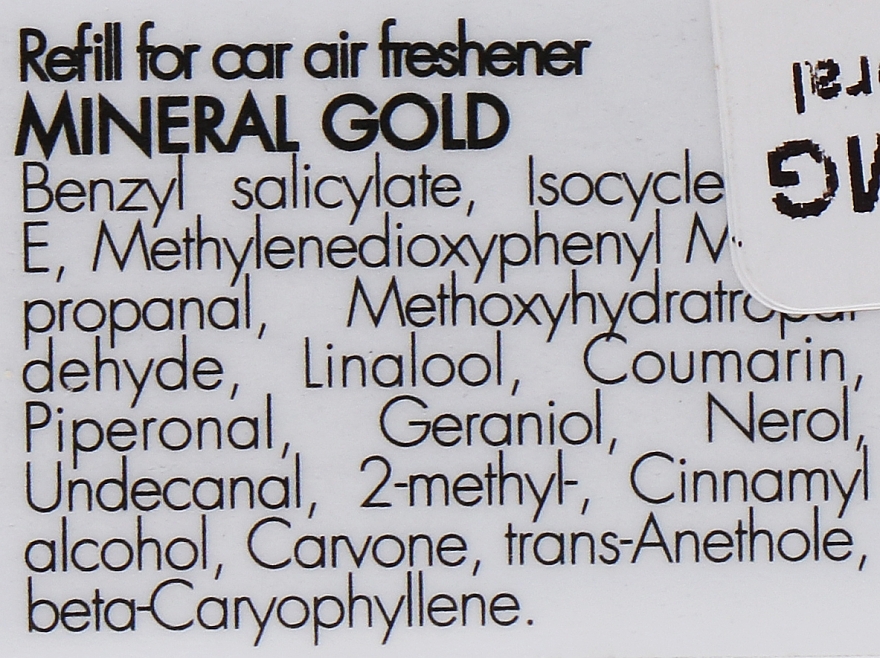 Car Perfume Refill 'Mineral Gold' - Millefiori Milano Icon Refill Mineral Gold — photo N2
