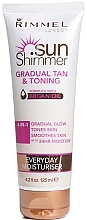 Fragrances, Perfumes, Cosmetics Body Self-Tanner - Rimmel Sun Shimmer Gradual Tan and Toning Lotion