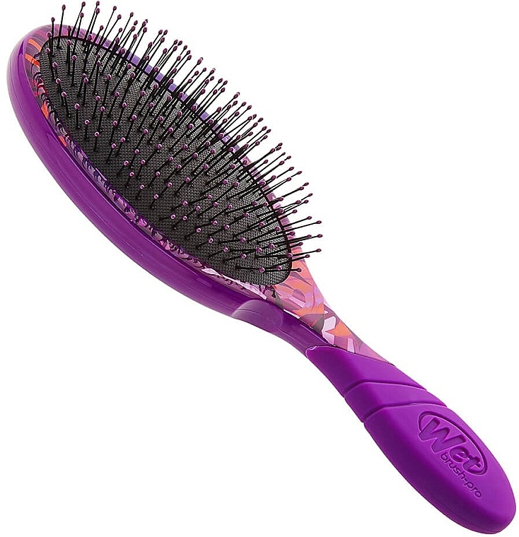 Hair Brush - Wet Brush Pro Detangler Neon Summer Tropics Purple — photo N55