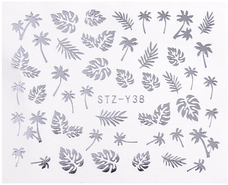 Water Nail Stickers, silver, STZ - Vizavi Professional — photo N1