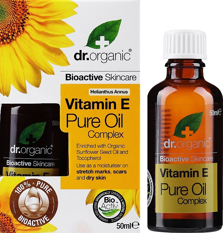 Vitamin E Oil - Dr. Organic Vitamin E Pure Oil Nourishing Oil — photo N16