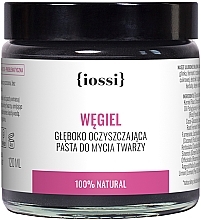 Fragrances, Perfumes, Cosmetics Face Cleansing Paste "Charcoal" - Iossi
