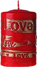 Decorative Candle Red, 7x10 cm - Artman Lovely — photo N1