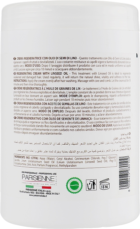 Hair Mask with Linseed Extract - Parisienne Italia Evelon Semi Di Lino Mask — photo N7