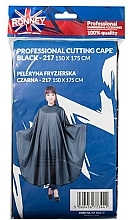 Hairdressing Cape, black - Ronney Professional Cutting Cape — photo N1