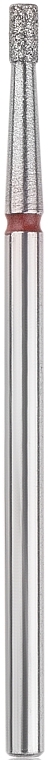 Diamond Nail File Drill Bit, cylinder, L-3,5 mm, 1,8 mm, red - Head The Beauty Tools — photo N1