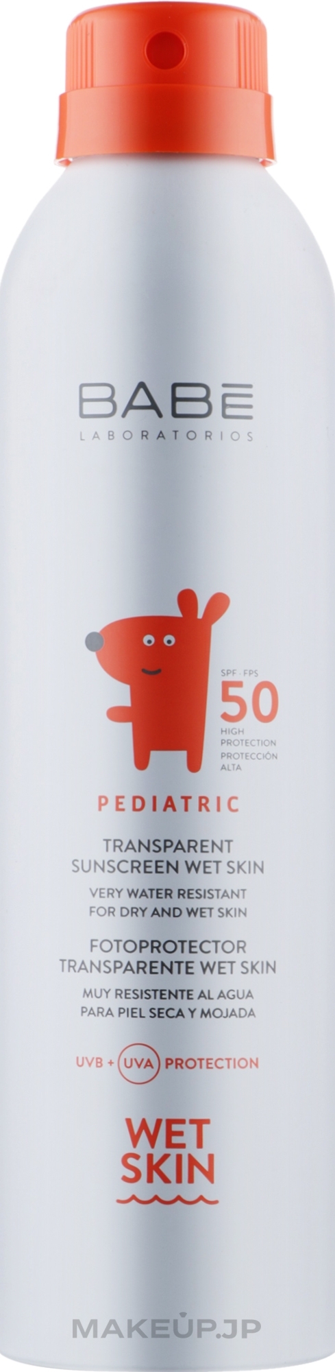 Kids Sun Spray SPF50+ - Babe Laboratorios Pediatric Wet Skin — photo 200 ml