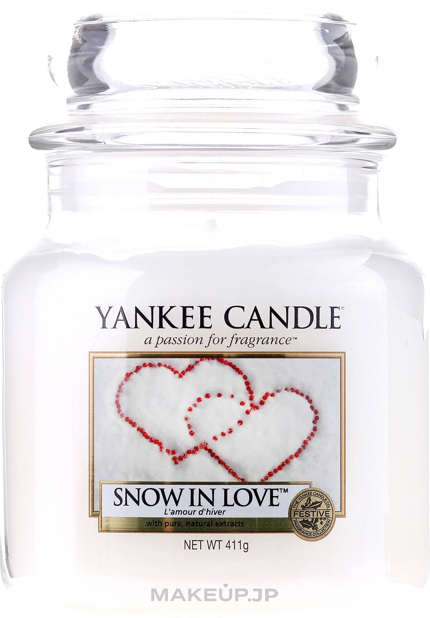 Candle in Glass Jar - Yankee Candle Snow In Love — photo 411 g