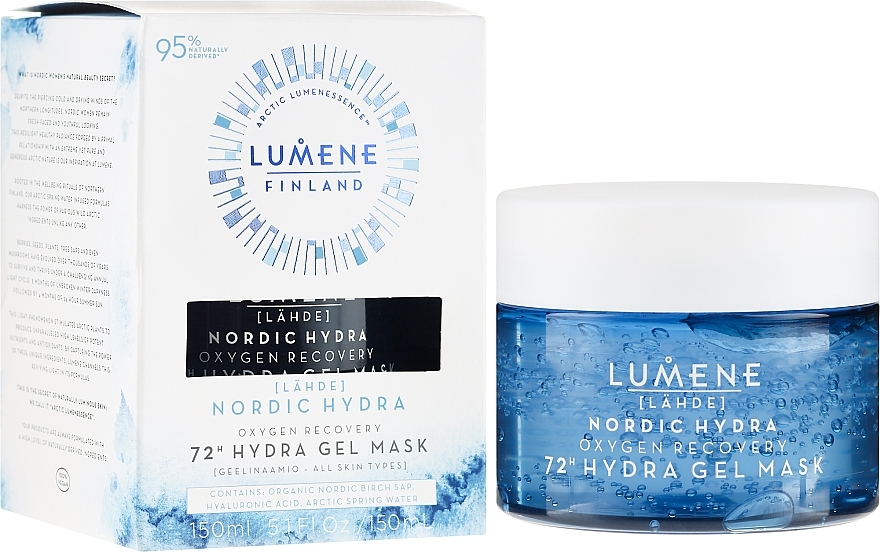 Moisturizing & Repairing O2 Mask - Lumene Nordic Hydra 72H Gel Mask — photo N1