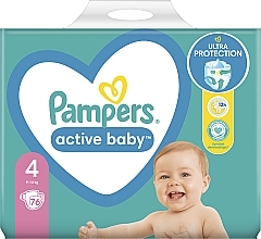 Diapers 'Active Baby' 4 (9-14 kg), 76 pcs - Pampers — photo N8