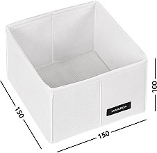 Storage Organiser without Compartments 'Home', white 15x15x10 cm - MAKEUP Drawer Underwear Cosmetic Organizer White — photo N17