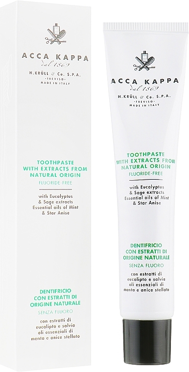 Natural Fluorine-Free Toothpaste - Acca Kappa Natural Fluoride-Free Toothpaste — photo N1