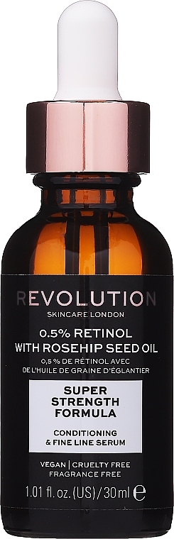 Retinol & Rosehip Oil Face Serum - Revolution Skincare Retinol Serum 0,5% With Rosehip Seed Oil — photo N3