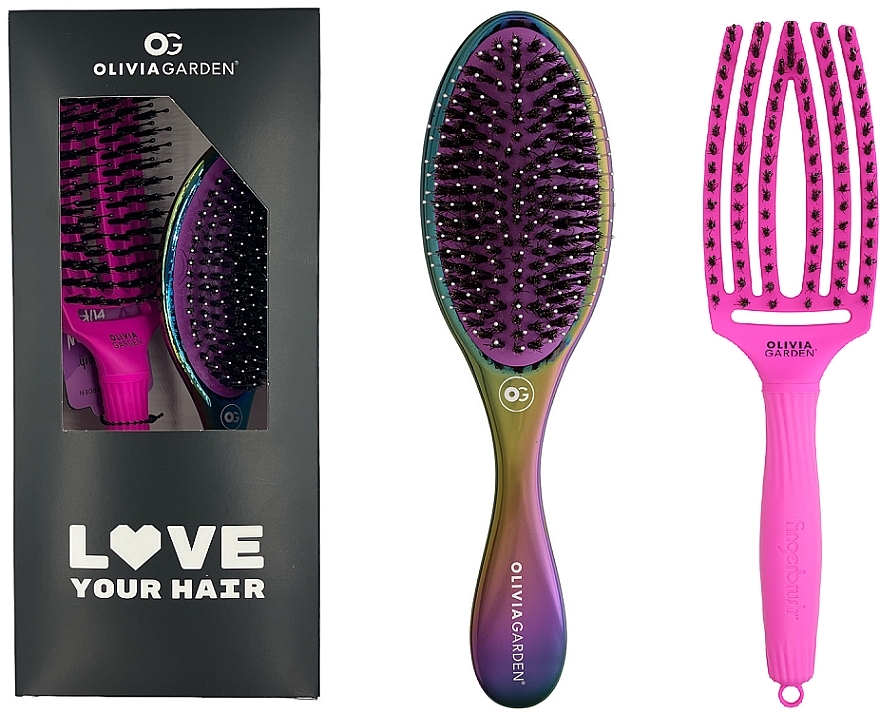 Set - Olivia Garden Love Your Hair (h/brush/2 pcs) — photo N2