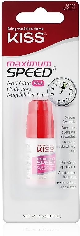 Nail Glue - Kiss Mega Hold Pink Glue — photo N8