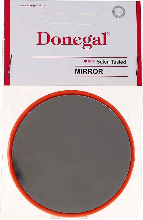 Compact Round Mirror, 9511, 7 cm, orange - Donegal — photo N11