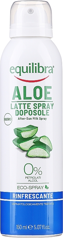 Refreshing After Sun Milk Spray - Equilibra Sun Aloe After Sun Milk Refreshing Spray — photo N3