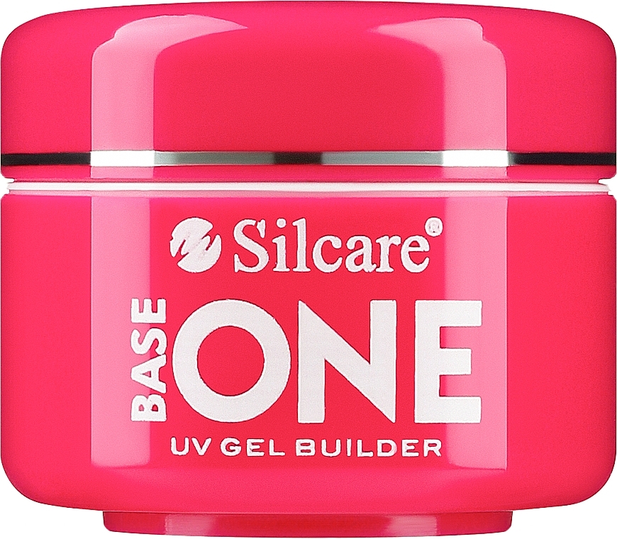 Nail Gel Polish - Silcare Base One UV Gel Builder Clear Raspberry Melon — photo N1