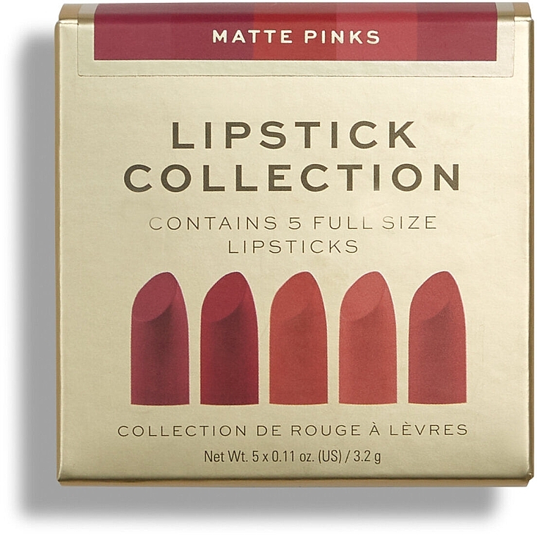Lipstick Set, 5 pcs. - Revolution Pro Lipstick Collection Matte Pinks — photo N4