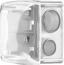 Double Color Pencil Sharpener with Cap, transparent white - Top Choice — photo N1