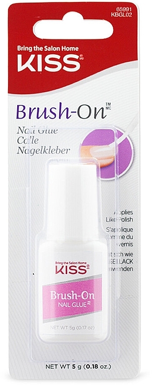 Nail Glue - Kiss Brush-On Glue — photo N4