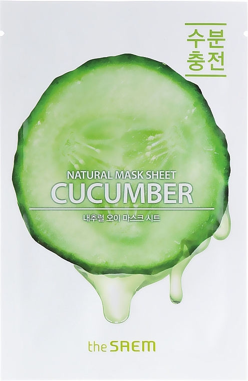 Cucumber Facial Sheet Mask - The Saem Natural Cucumber Mask Sheet — photo N1