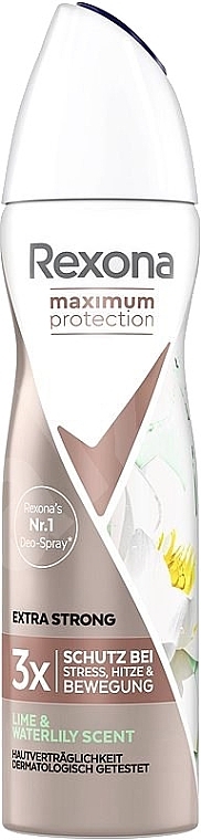 Antiperspirant Spray with Lime & Water Lily Scent - Rexona Maximum Protection Antiperspirant Spray Lime & Waterlily Scent — photo N1