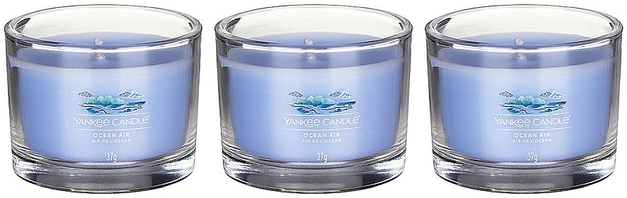 Set of Three Signature Filled Votives (3x37g)- Yankee Candle Ocean Air  — photo N4