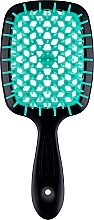 Fragrances, Perfumes, Cosmetics Hair Brush 71SP234 TFF, black and turquoise - Janeke Small Superbrush