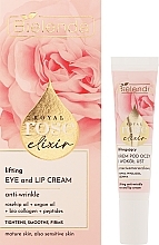 Eye and Lip Cream - Bielenda Royal Rose Elixir Lifting Anti-Wrinkle Eye And Lip Cream — photo N2
