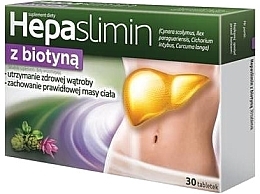 Dietary Supplement "Hepaslimin with Biotin" - Aflofarm Hepaslimin With Biotin — photo N10