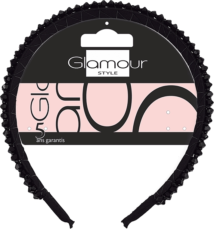 Hair Hoop with Black Crystals, 417511 - Glamour — photo N3