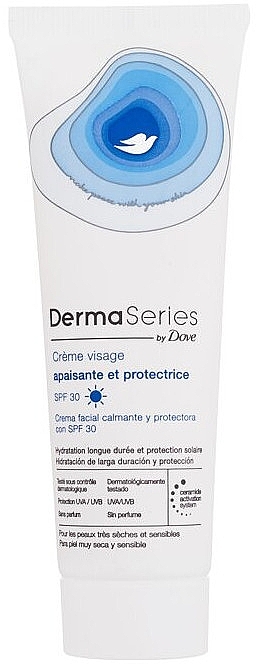 Moisturizing Day Face Cream - Dove DermaSeries Soothing And Protective Face Cream SPF30 — photo N1