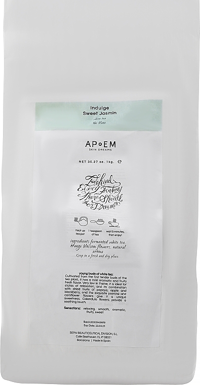 Set - APoEM Indulge Sweet Jasmin White Tea (tea/1000g + acc) — photo N2