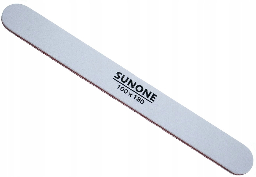 Nail File 100/180, straight, white - Sunone Nail File — photo N1