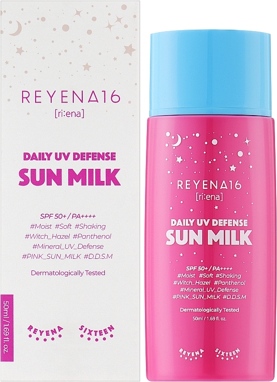 Sunscreen Face Milk SPF50+ - Reyena16 Daily UV Defense Sun Milk SPF 50+ / PA++++ — photo N2