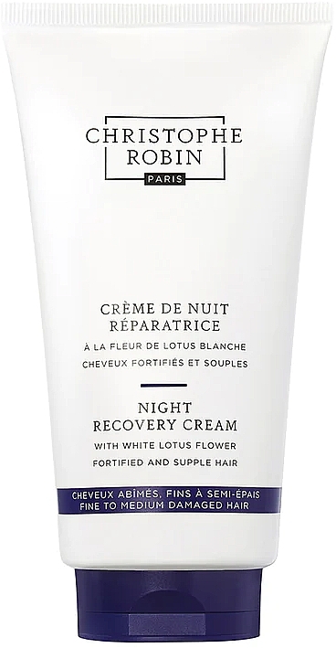 Night Recovery Hair Cream with White Lotus Blossom - Christophe Robin Night Recovery Cream With White Lotus Flower — photo N3