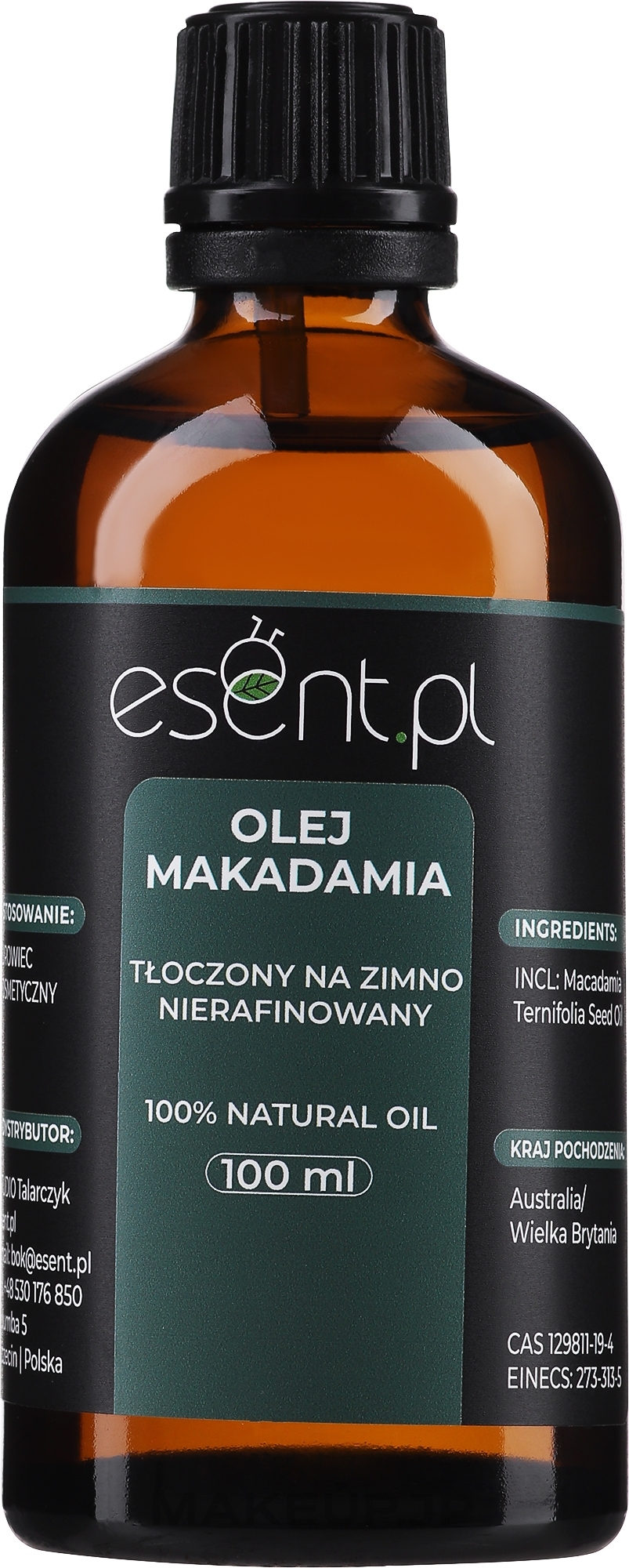 Macadamia Oil - Esent — photo 100 ml