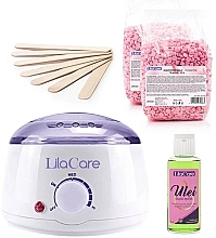 Fragrances, Perfumes, Cosmetics Hair Removal Set - Lila Rossa Lila Care (prowax/1pcs + spatula/10pcs + wax/2*500g + oil/60ml)