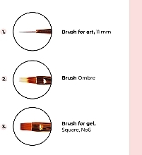 Oval Gel Brush, #6 - Sincero Salon Gel Brush Oval — photo N21
