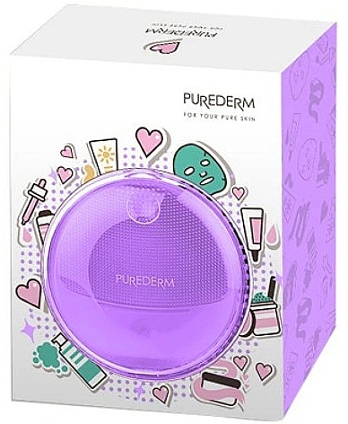 Cleansing Brush, lavender - Purederm Sonic Face Brush Lavender — photo N2