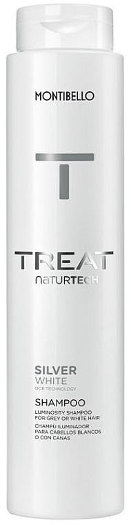 Anti-yellowness Shampoo for Blonde and Grey Hair - Montibello Treat NaturTech Silver White Shampoo — photo N10