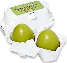 Wash Soap-Mask with Green Tea - Holika Holika Green Tea Egg Soap  — photo N1